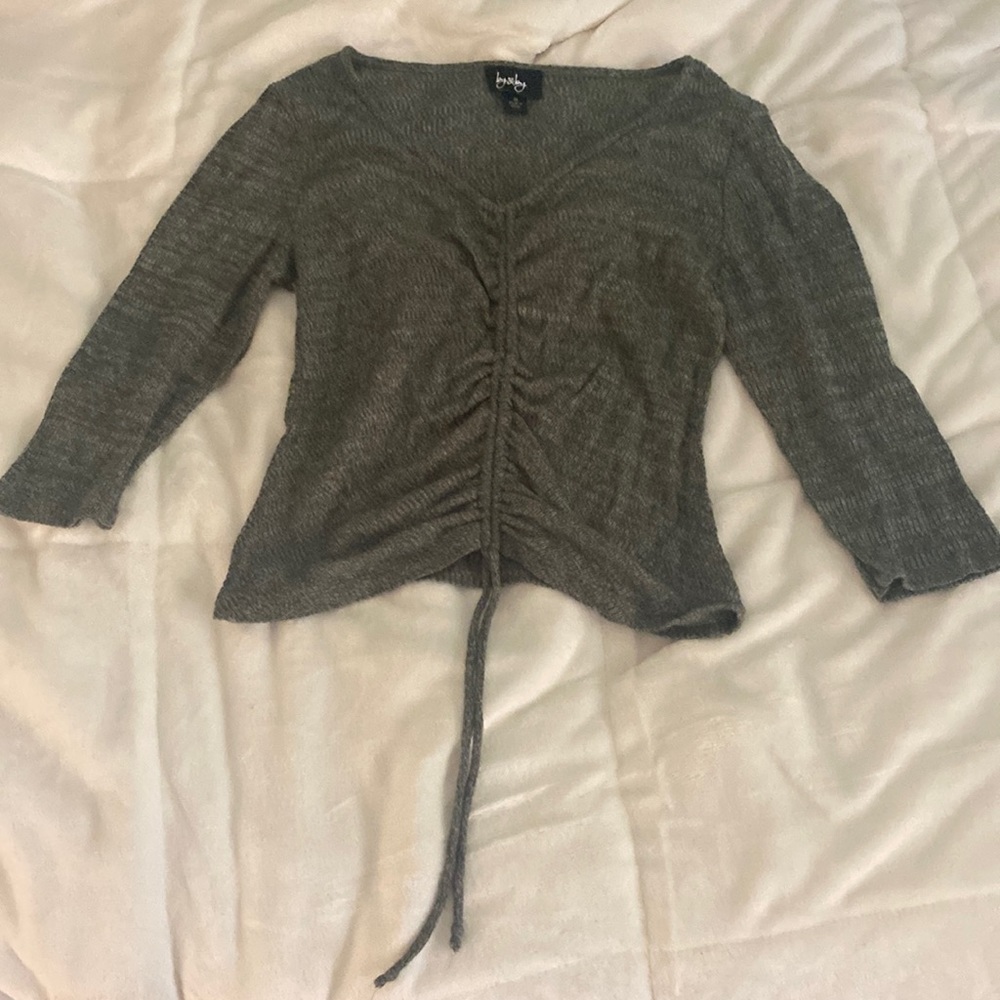 Light Army Green Tie Top